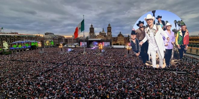La plancha del Zócalo recibiendo a Grupo Firme