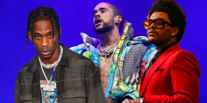Travis Scott, Bad Bunny y The Weeknd